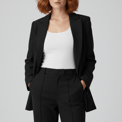 Relaxed Fit Blazer and Trousers Set