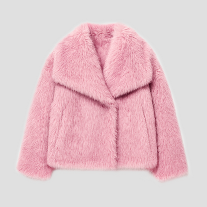 Soft Faux Fur Wrap Coat for Women