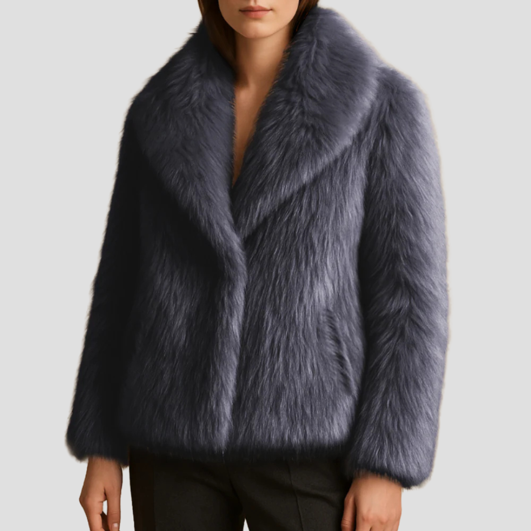Soft Faux Fur Wrap Coat for Women