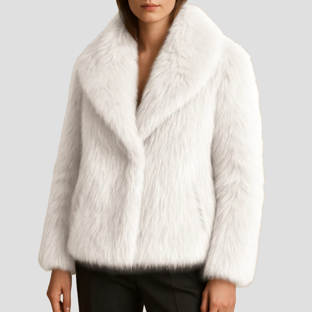 Soft Faux Fur Wrap Coat for Women