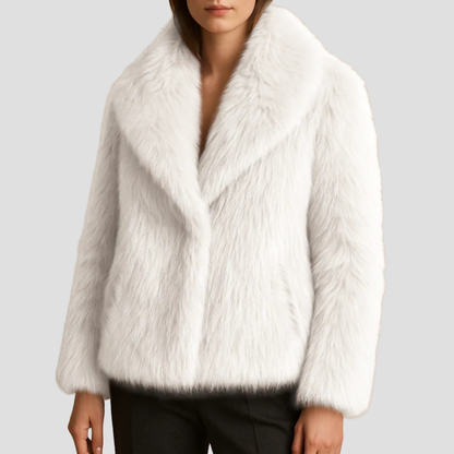 Soft Faux Fur Wrap Coat for Women