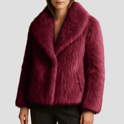 Soft Faux Fur Wrap Coat for Women