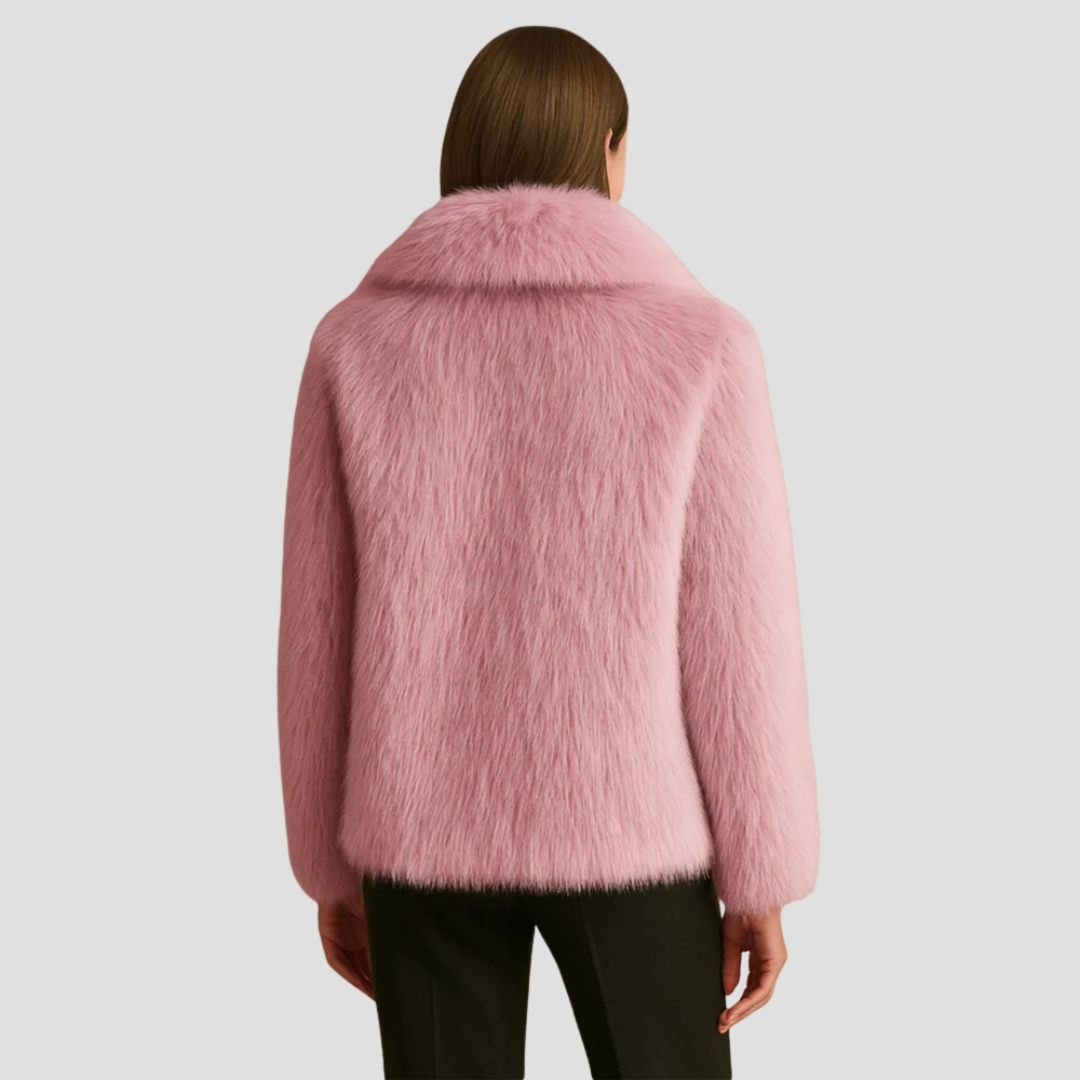 Soft Faux Fur Wrap Coat for Women