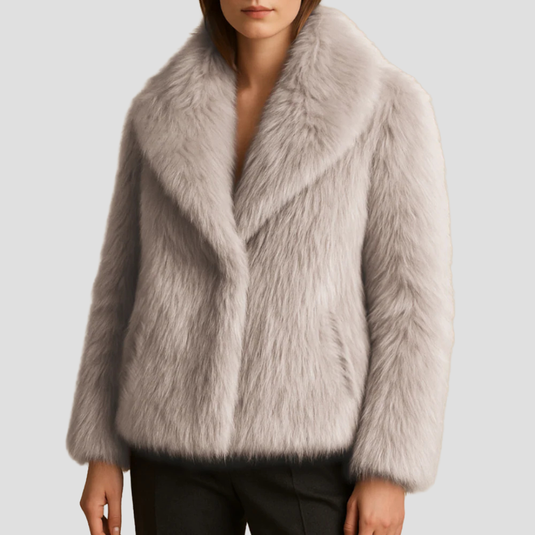 Soft Faux Fur Wrap Coat for Women