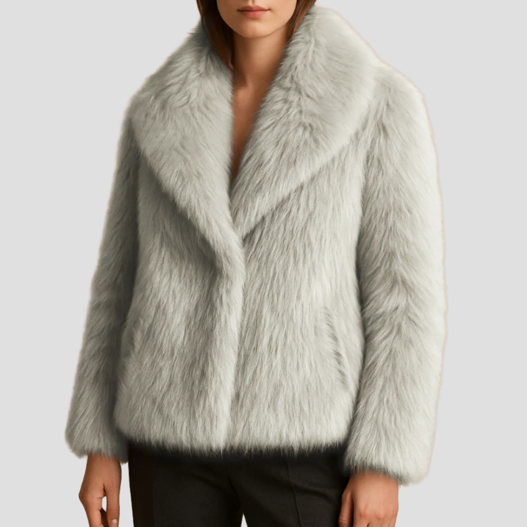 Soft Faux Fur Wrap Coat for Women