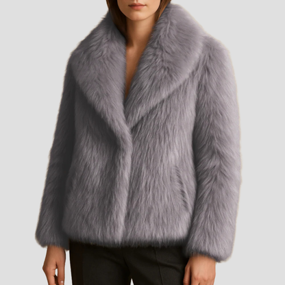 Soft Faux Fur Wrap Coat for Women