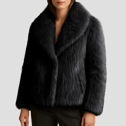 Soft Faux Fur Wrap Coat for Women