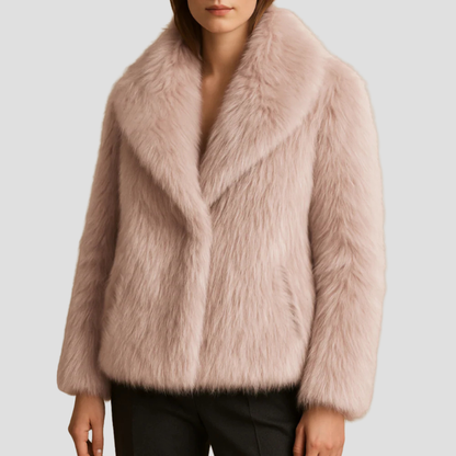 Soft Faux Fur Wrap Coat for Women