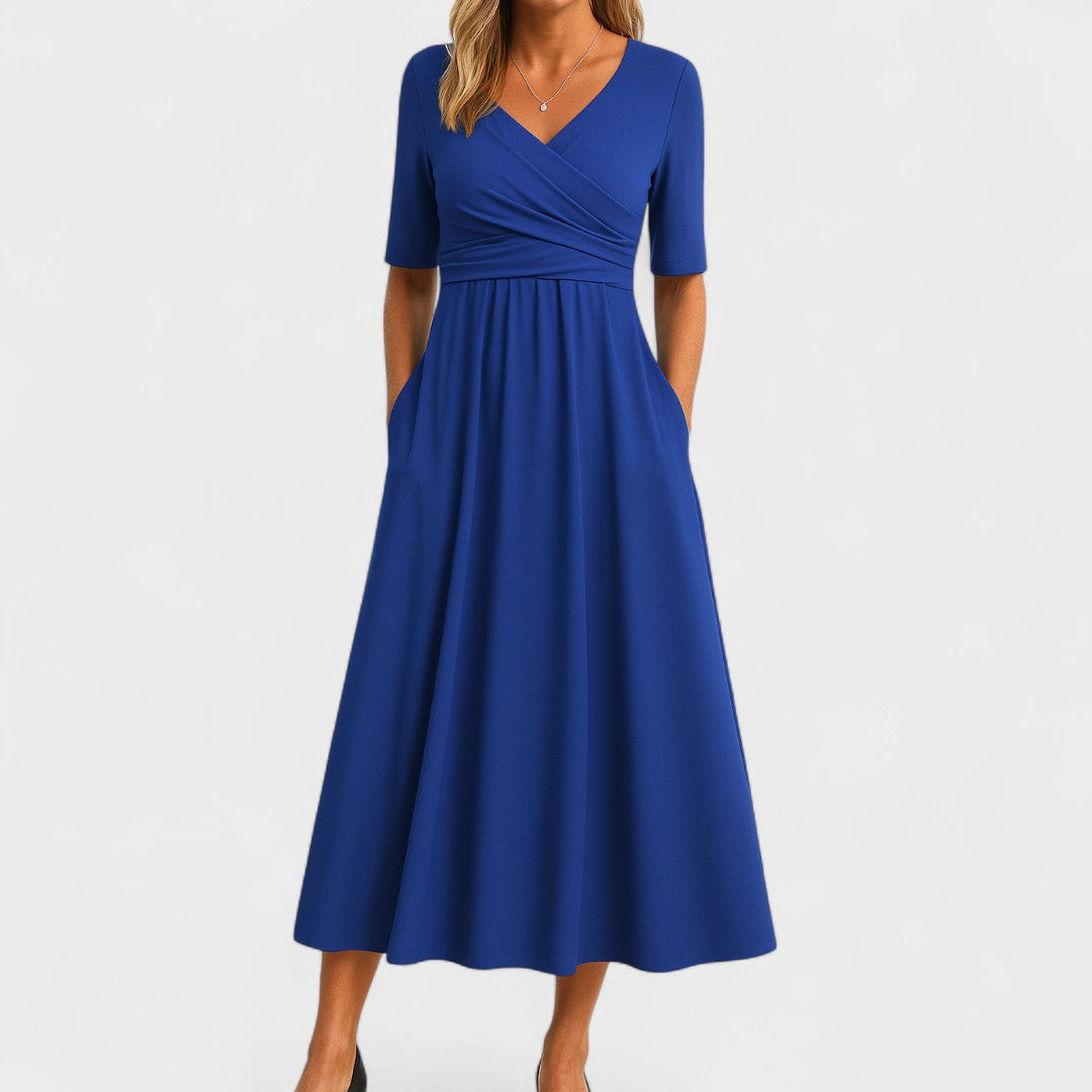 Floral Fit and Flare Wrap Dress
