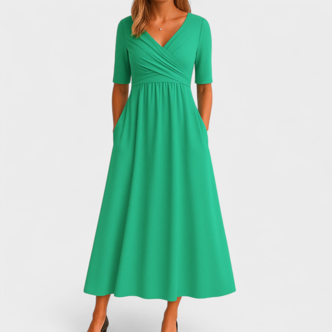 Floral Fit and Flare Wrap Dress