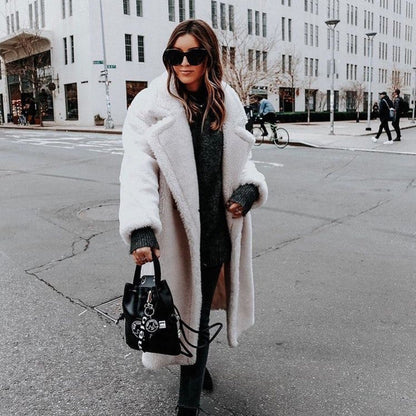Classic Women's Faux Fur Long Coat
