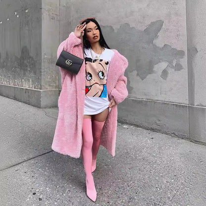 Classic Women's Faux Fur Long Coat