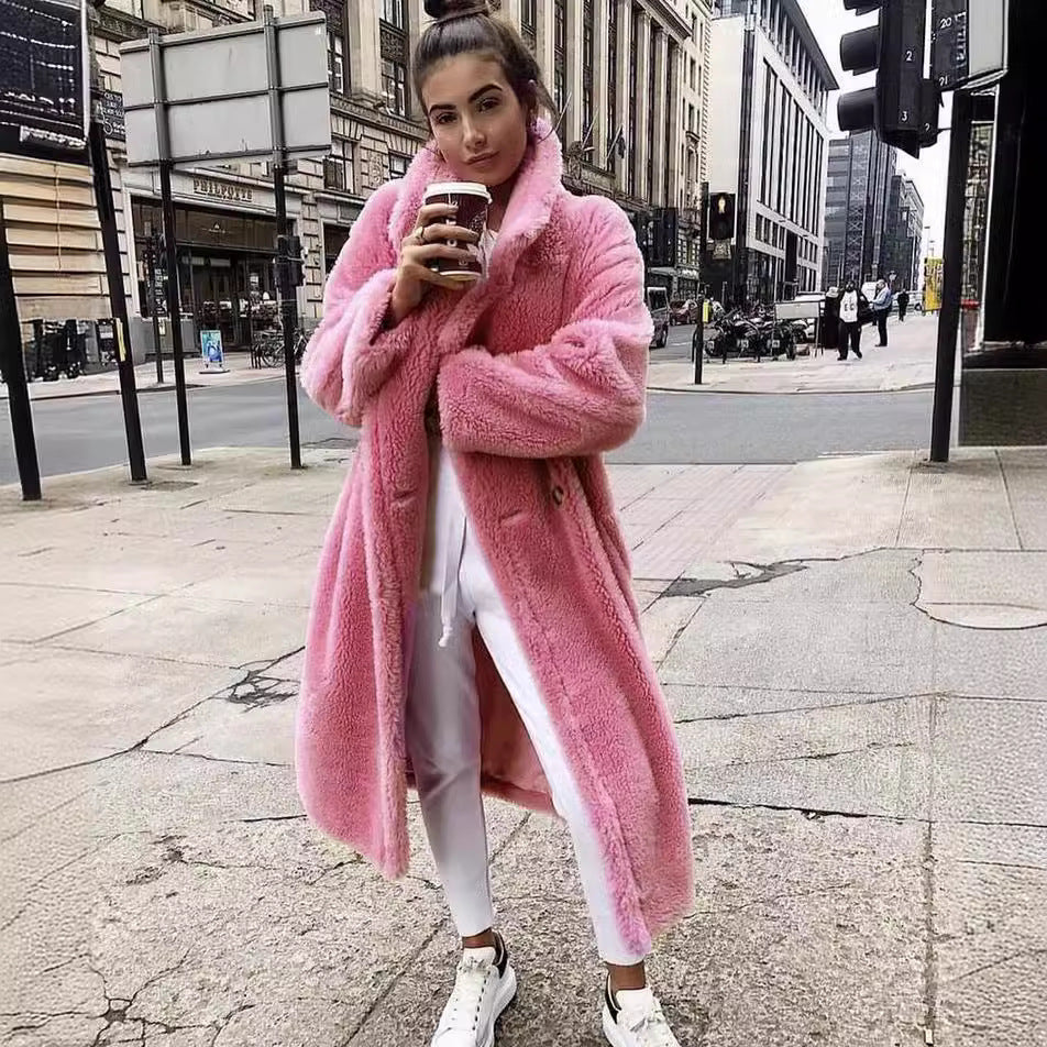 Classic Women's Faux Fur Long Coat