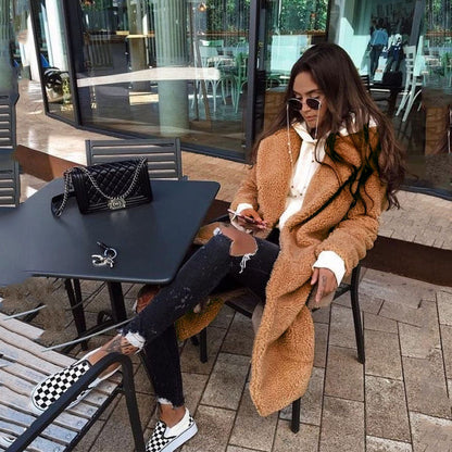 Classic Women's Faux Fur Long Coat