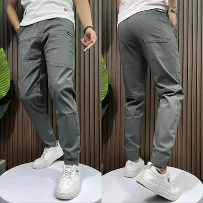Relaxed Fit Khaki Cargo Pants for Men