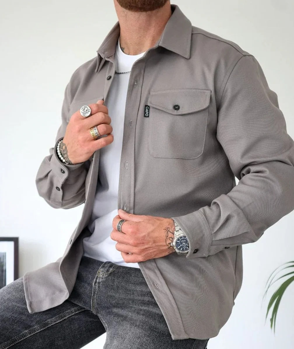 Classic Button Front Jacket Shirt