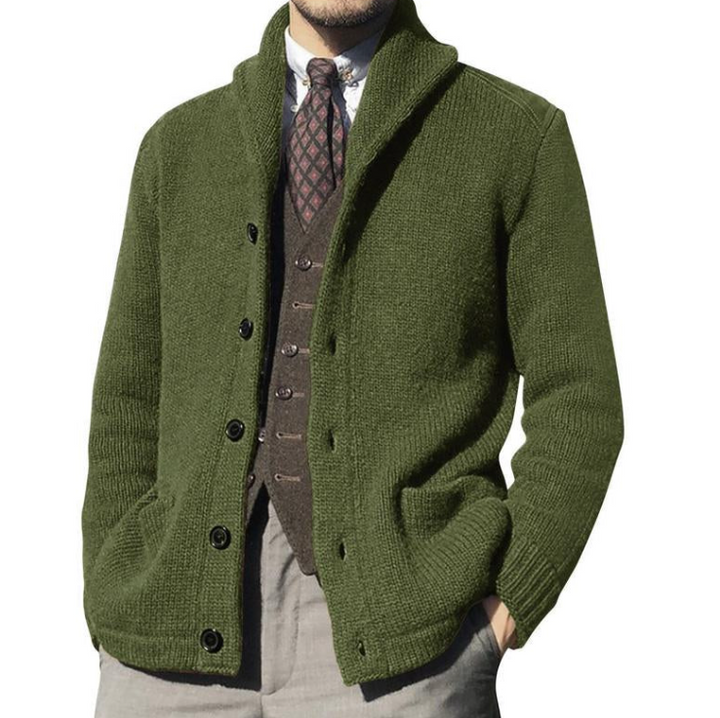 Casual Fit Crew Neck Knit Jacket