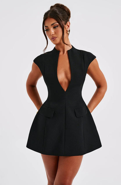 Kaira Dress | Elegant Mini Fit & Flare Dress