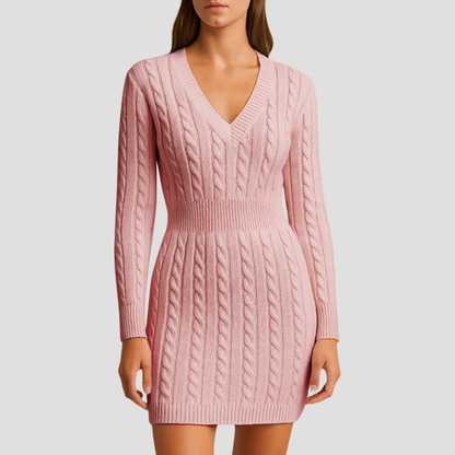 Ladies Cozy Knit Sweater Dress