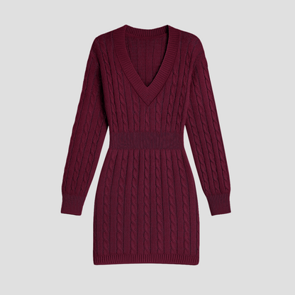 Ladies Cozy Knit Sweater Dress