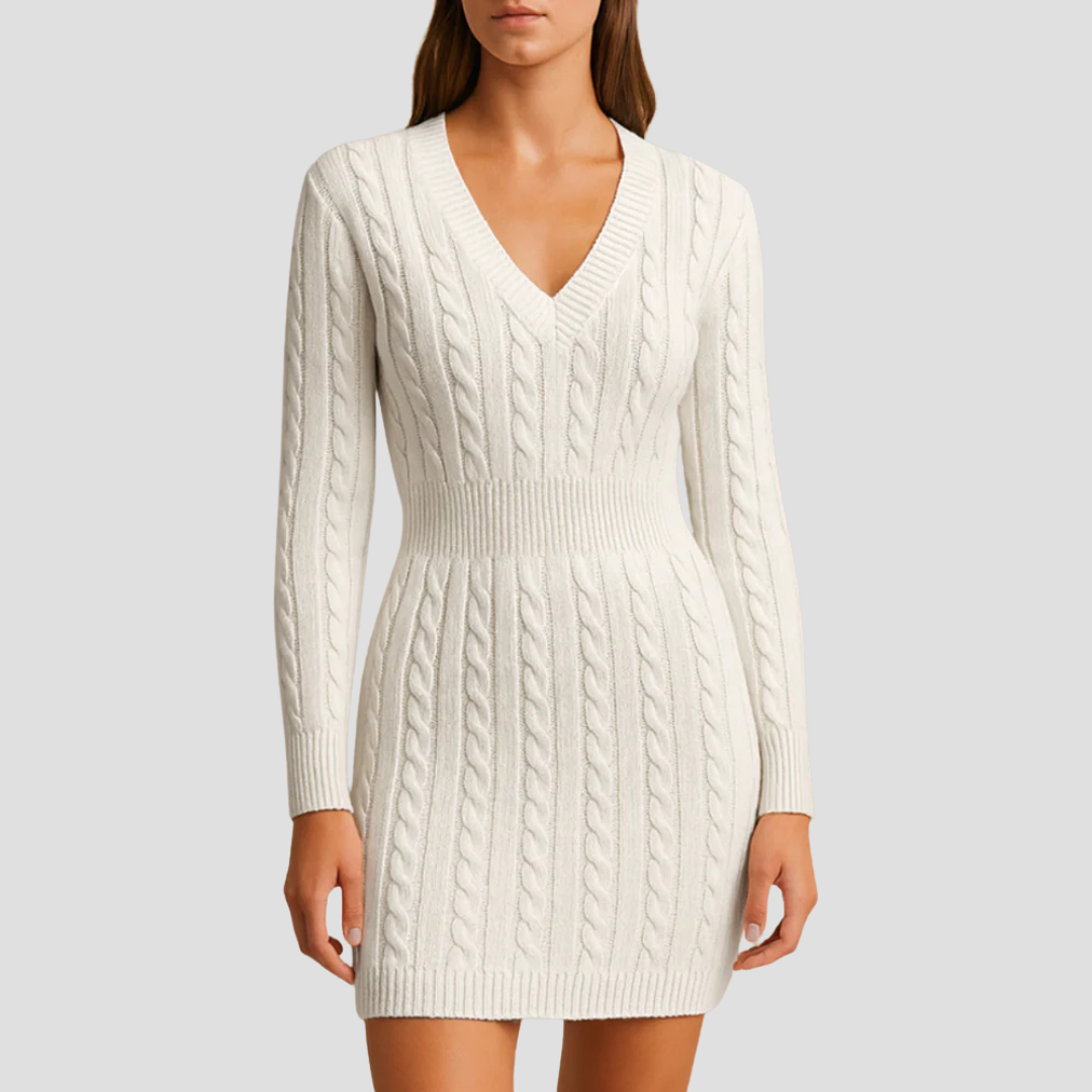 Ladies Cozy Knit Sweater Dress