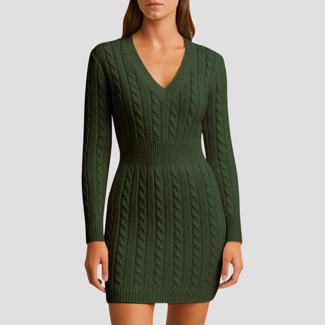 Ladies Cozy Knit Sweater Dress