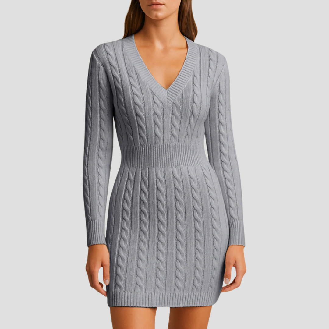 Ladies Cozy Knit Sweater Dress