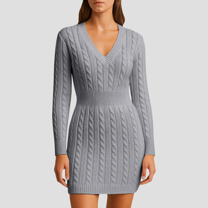 Ladies Cozy Knit Sweater Dress