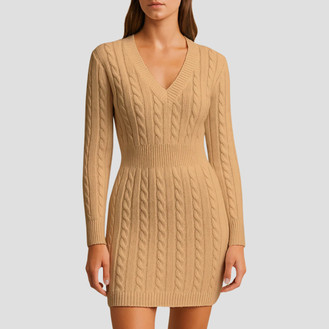 Ladies Cozy Knit Sweater Dress