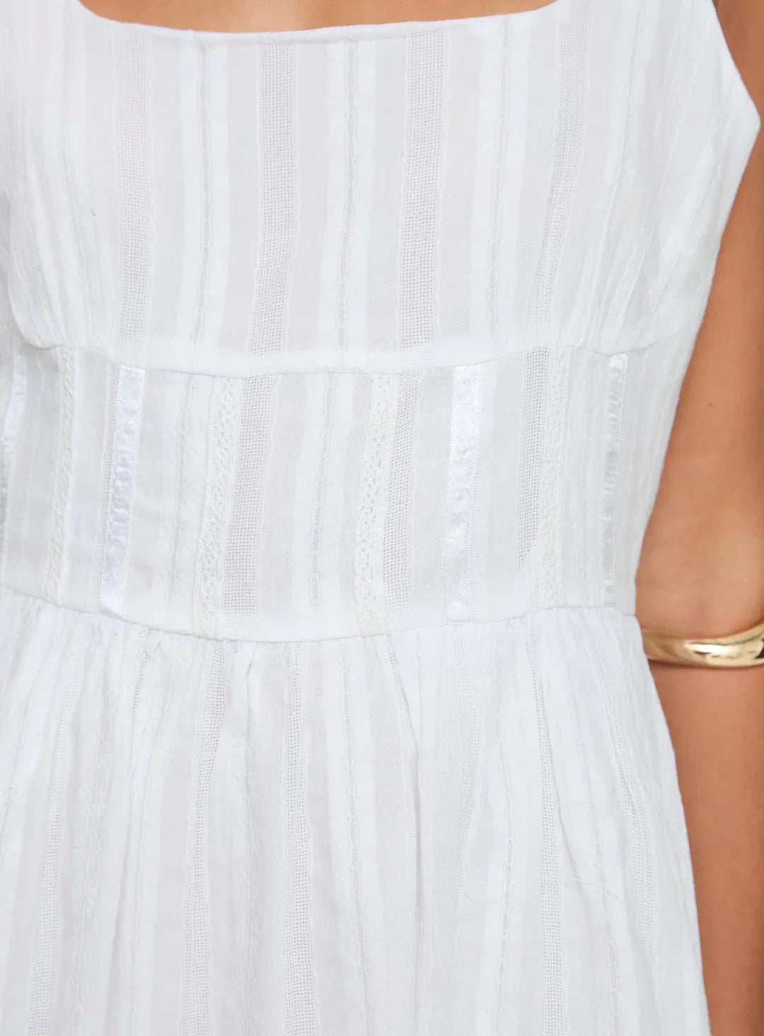 Kate Dress | White Cotton Fitted Mini Dress