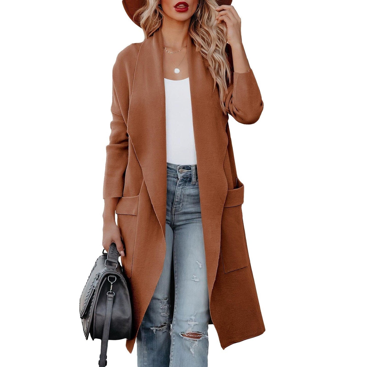 Kylie | Luxe Faux Suede Trench Coat - OutfitLondon