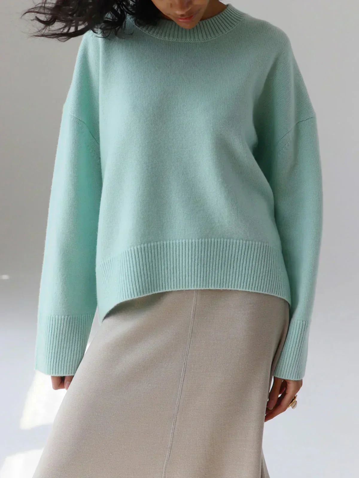 Comfortable Women's Large Crew Neck Sweater