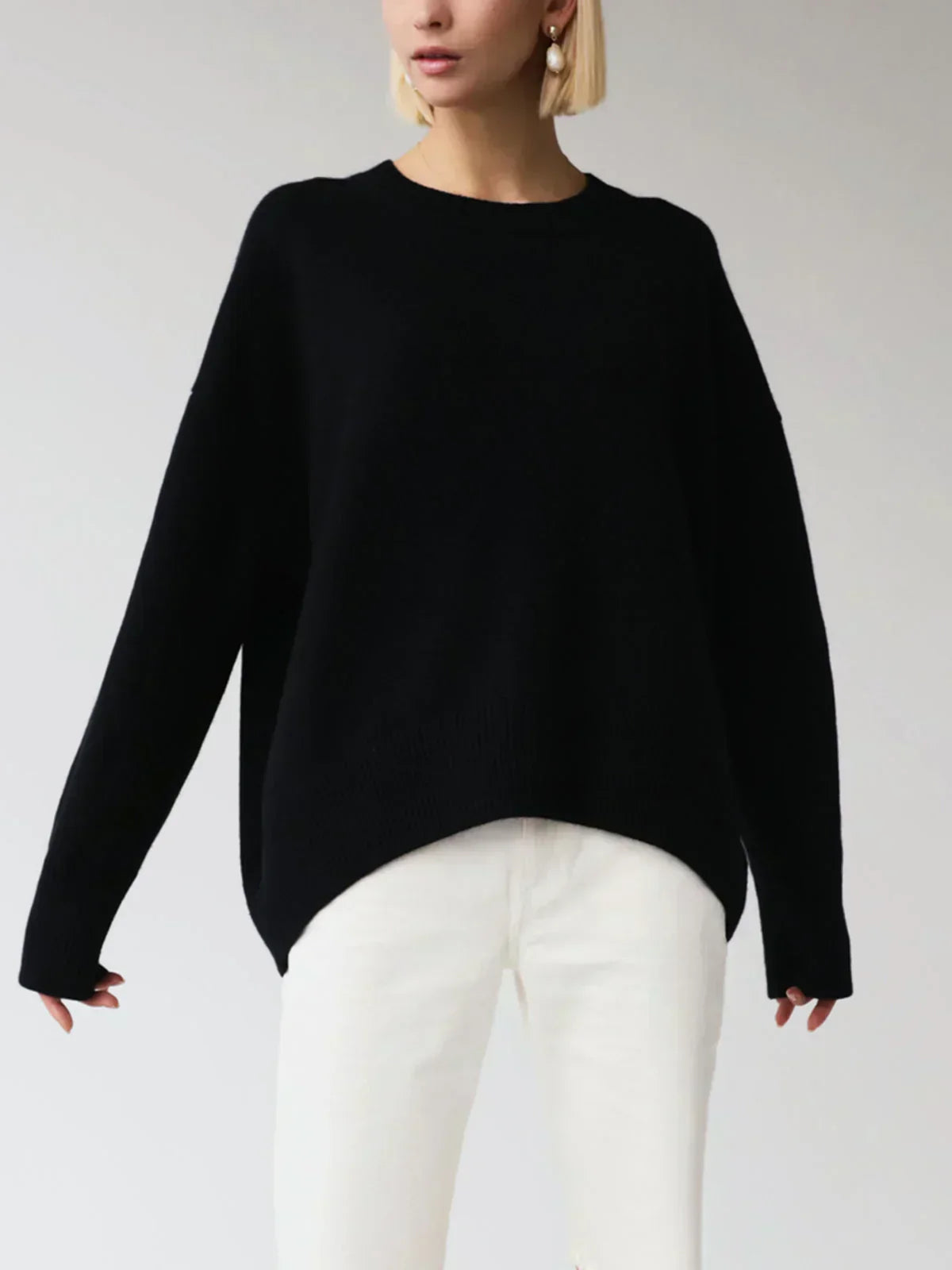 Comfortable Women's Large Crew Neck Sweater