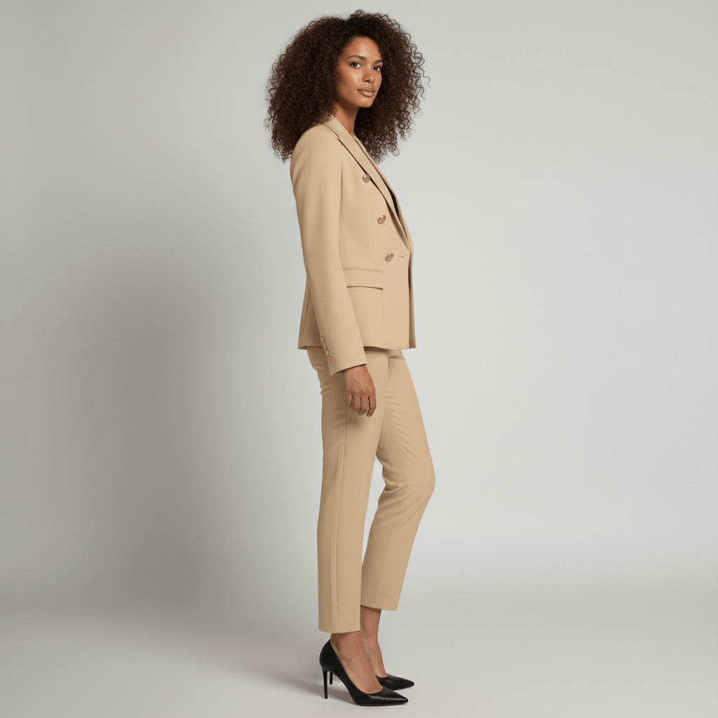 Women's 2 Piece Suit Tailored Blazer and Trousers