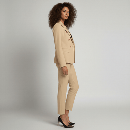 Women's 2 Piece Suit Tailored Blazer and Trousers