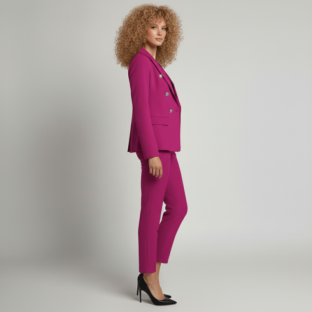 Women's 2 Piece Suit Tailored Blazer and Trousers