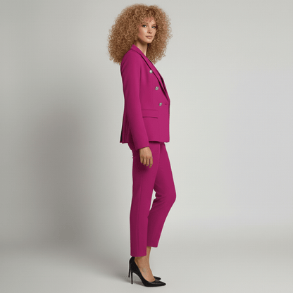 Women's 2 Piece Suit Tailored Blazer and Trousers