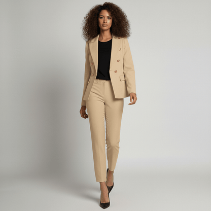 Women's 2 Piece Suit Tailored Blazer and Trousers