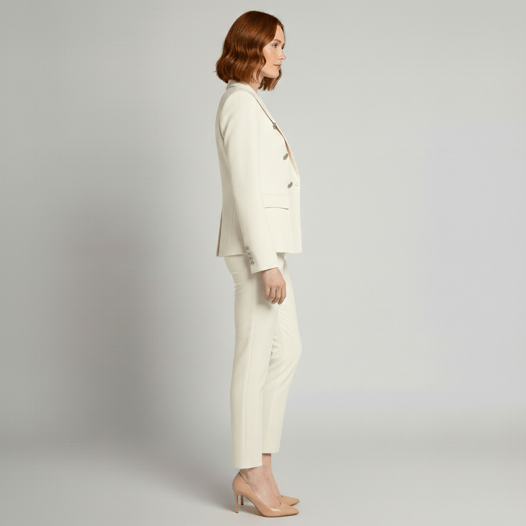 Women's 2 Piece Suit Tailored Blazer and Trousers
