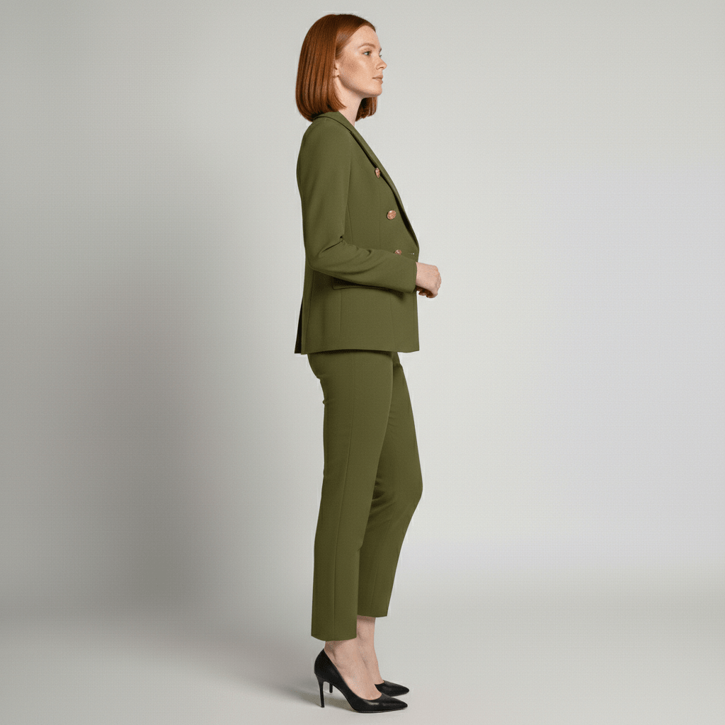 Women's 2 Piece Suit Tailored Blazer and Trousers