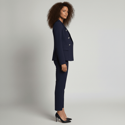 Women's 2 Piece Suit Tailored Blazer and Trousers