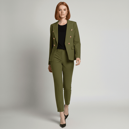 Women's 2 Piece Suit Tailored Blazer and Trousers