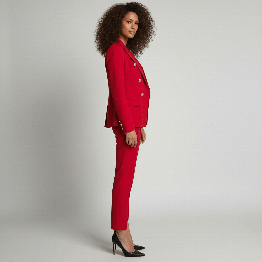 Women's 2 Piece Suit Tailored Blazer and Trousers