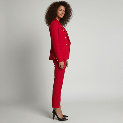 Women's 2 Piece Suit Tailored Blazer and Trousers
