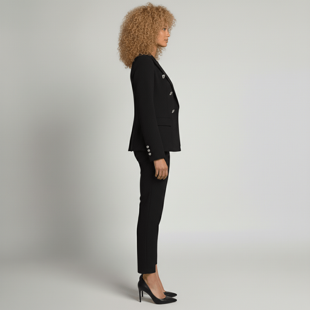 Women's 2 Piece Suit Tailored Blazer and Trousers