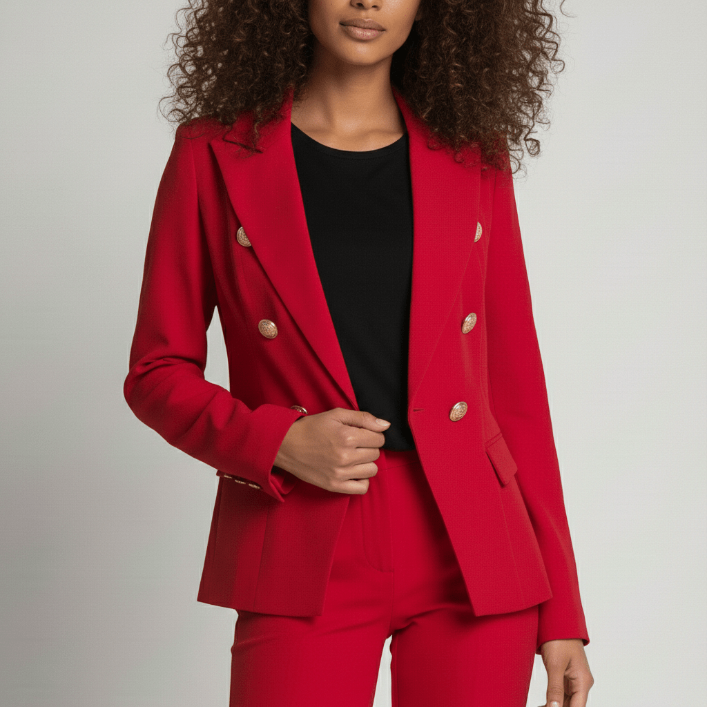 Women's 2 Piece Suit Tailored Blazer and Trousers