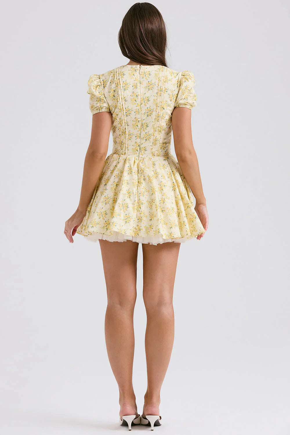 Keisha Dress | Floral V-Neck Puff Sleeve Mini Dress