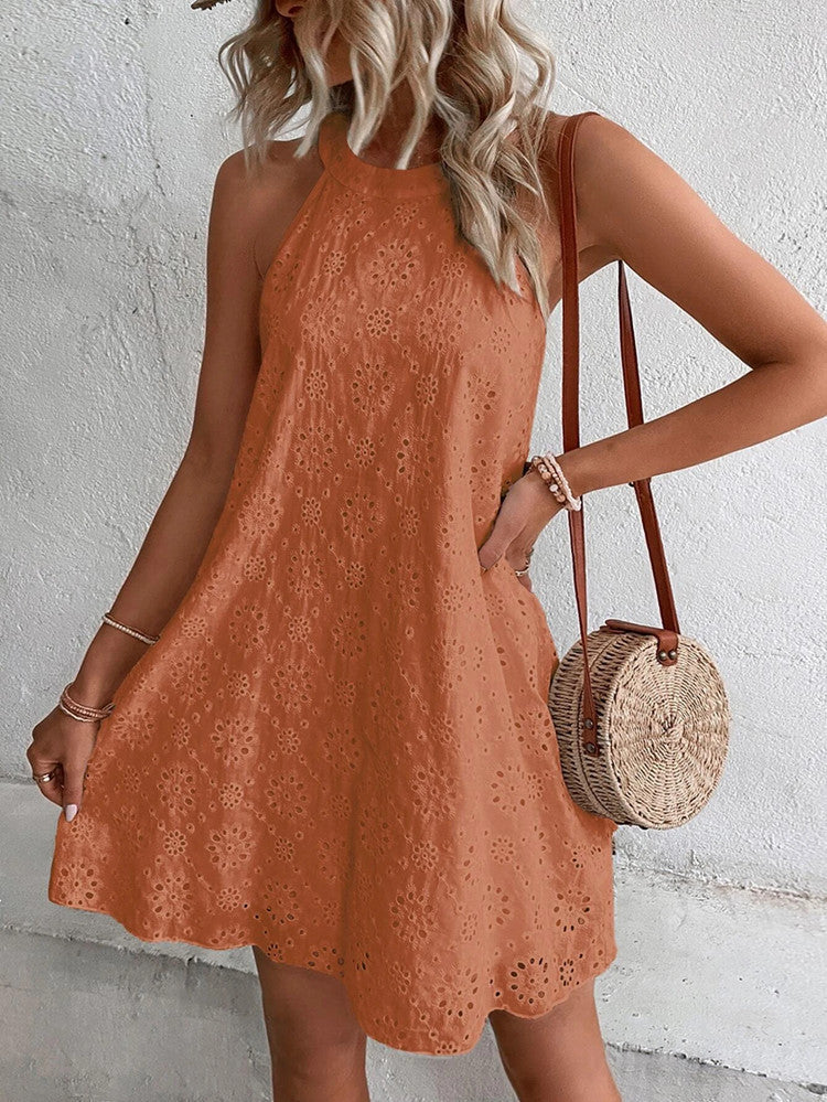 Chic Summer Sleeveless A-Line Dress - OutfitLondon
