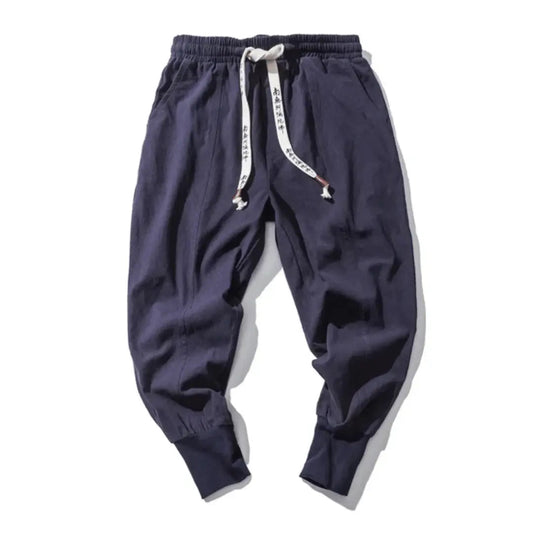 Men's Cotton Blend Drop Crotch Pants - OutfitLondon