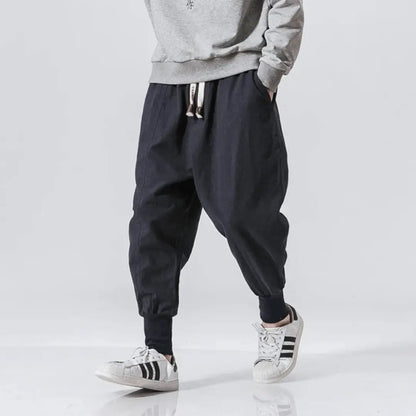 Men's Cotton Blend Drop Crotch Pants